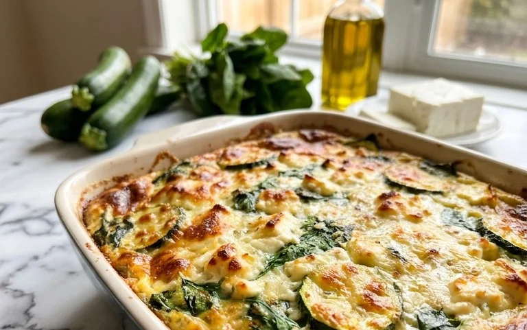 Gratin Courgettes Épinards Feta Facile et Rapide