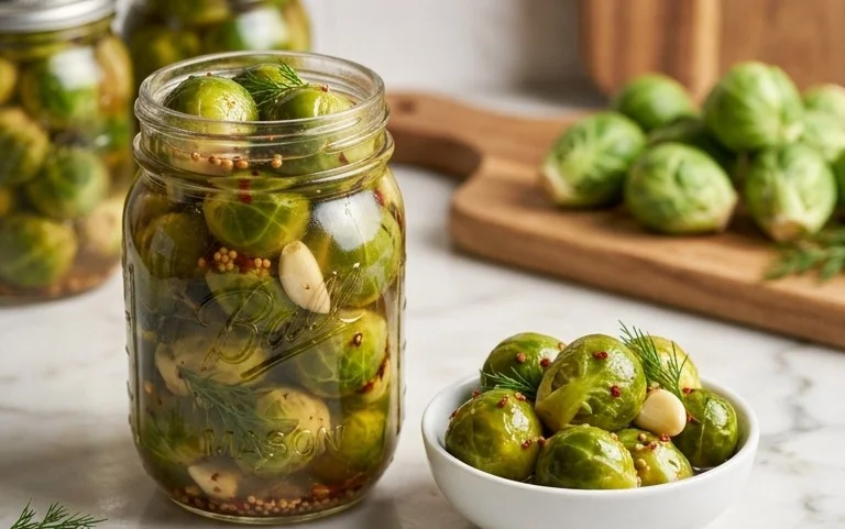 Recette facile de choux de Bruxelles marinés