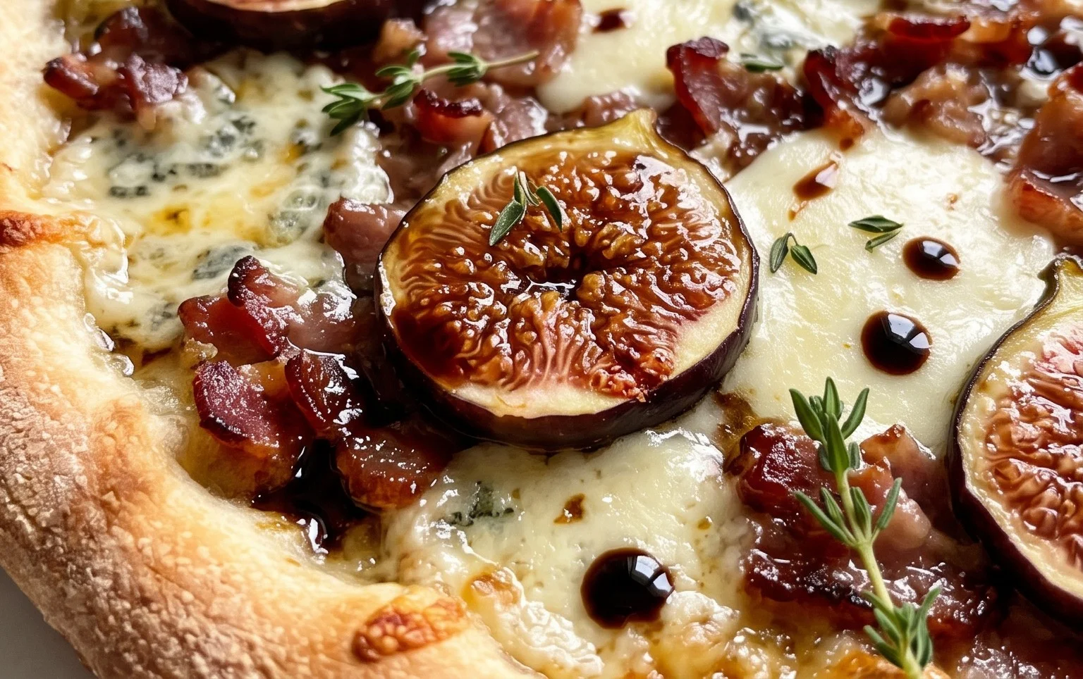 Beef Bacon Fig Pizza